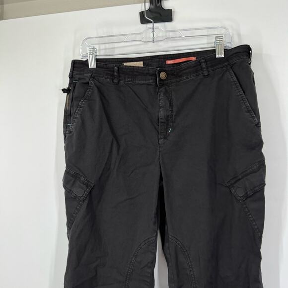Pilcro by Anthropologie Utility Pants in Washed Black/Gray Ankle Zippers - Picture 2 of 8